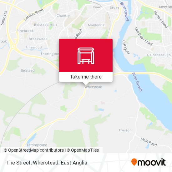 The Street, Wherstead map