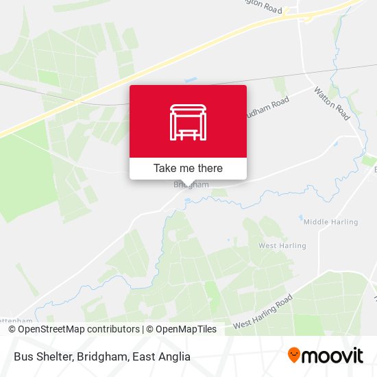 Bus Shelter, Bridgham map