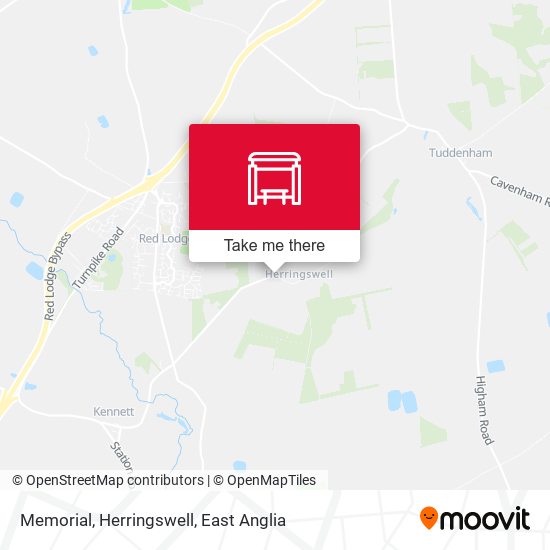 Memorial, Herringswell map