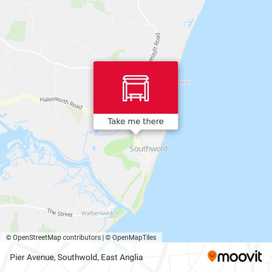 Pier Avenue, Southwold map