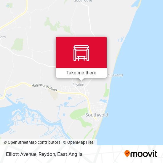 Elliott Avenue, Reydon map
