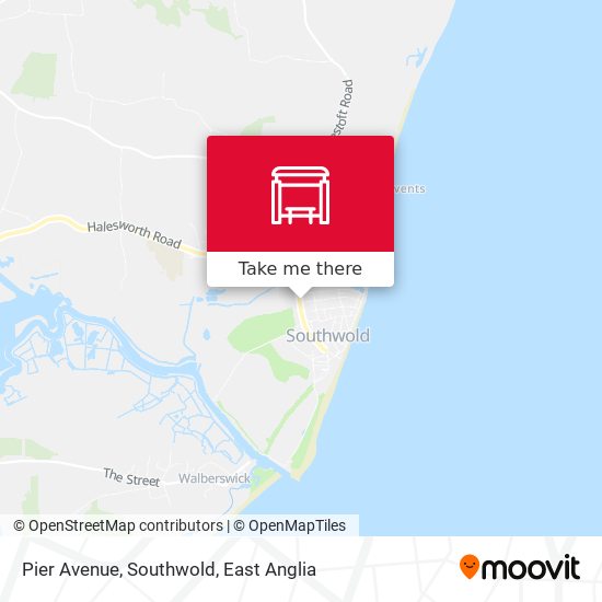 Pier Avenue, Southwold map