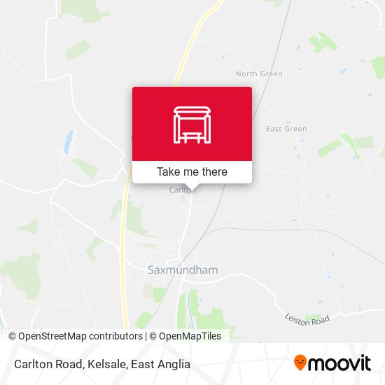 Carlton Road, Kelsale map
