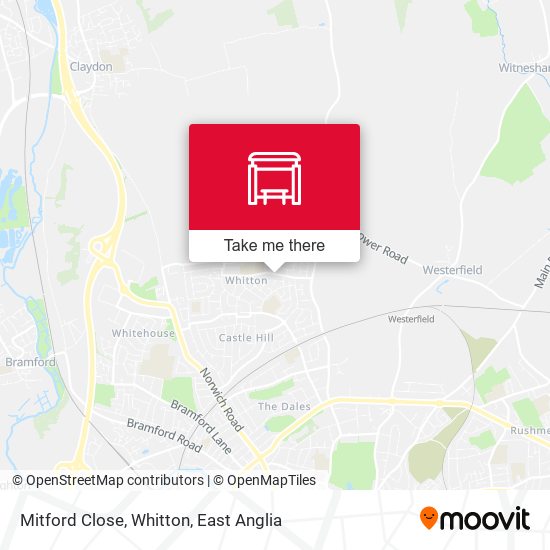 Mitford Close, Whitton map