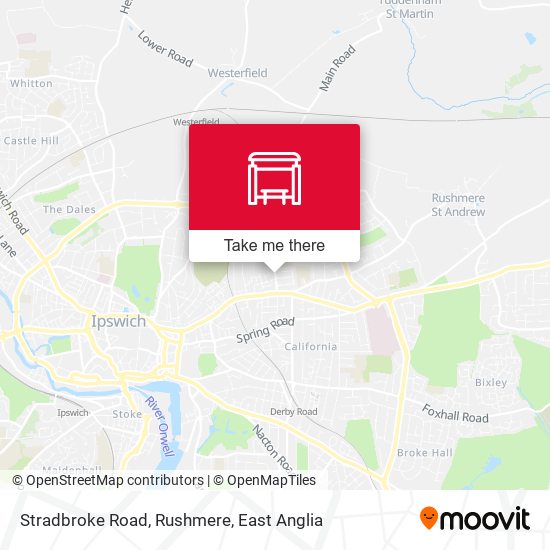 Stradbroke Road, Rushmere map