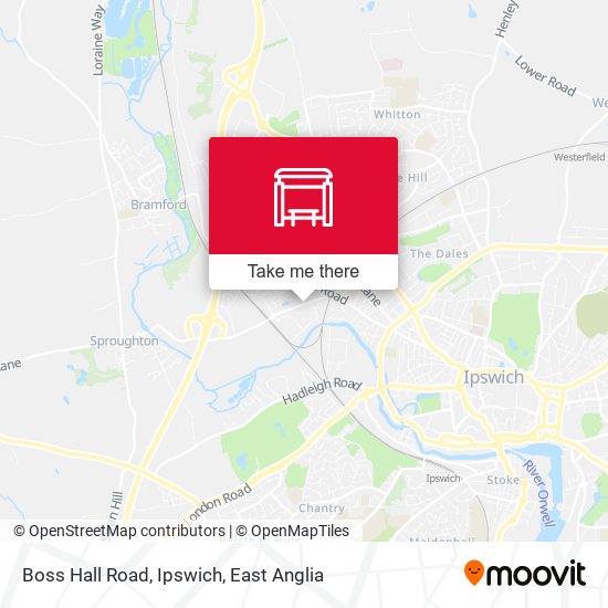 Boss Hall Road, Ipswich map