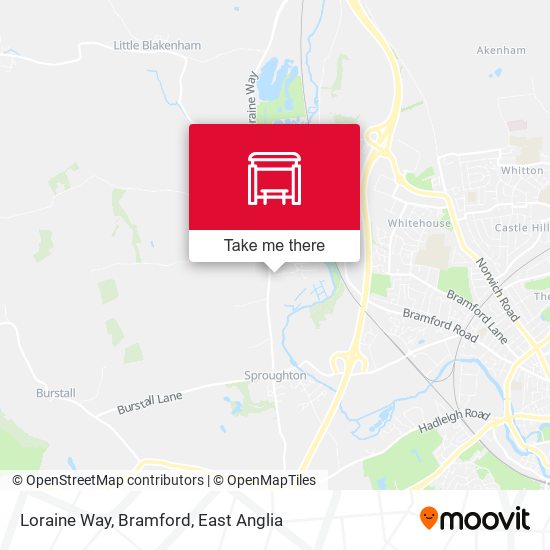 Loraine Way, Bramford map