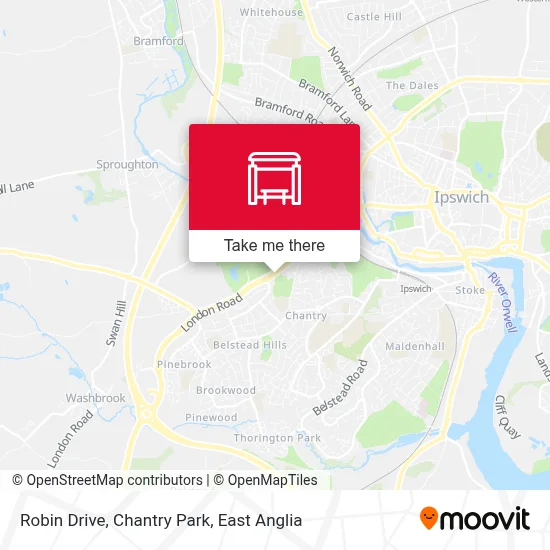 Robin Drive, Chantry Park map