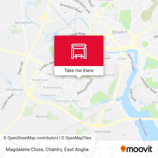 Magdalene Close, Chantry map