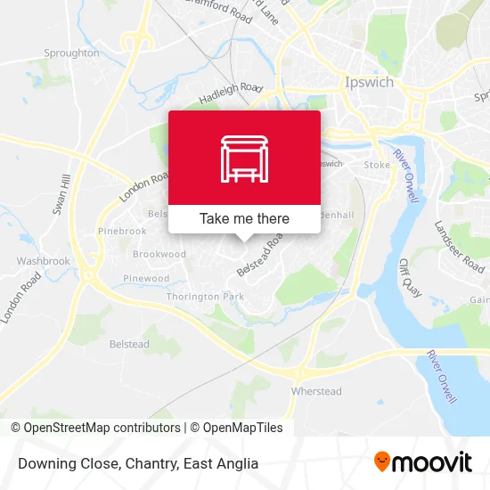 Downing Close, Chantry map