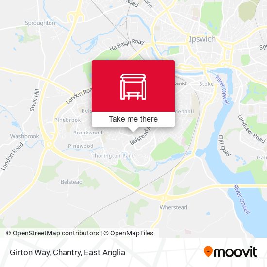 Girton Way, Chantry map