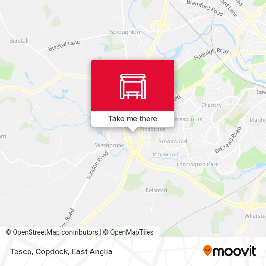 Tesco, Copdock map