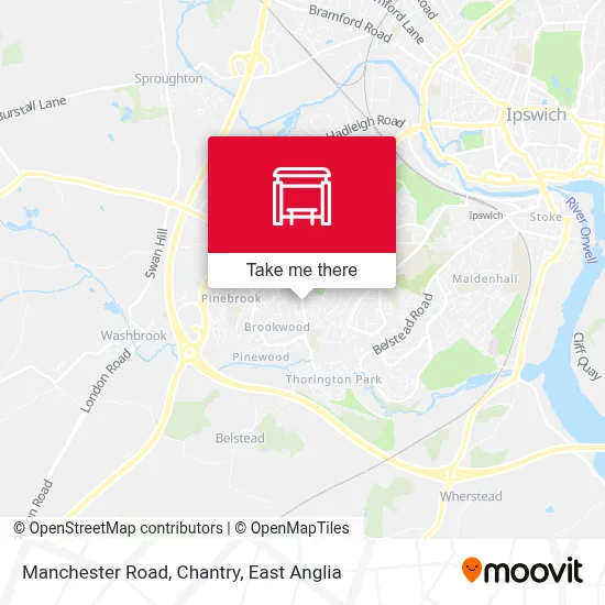 Manchester Road, Chantry map