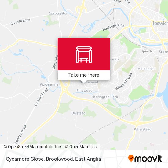 Sycamore Close, Brookwood map