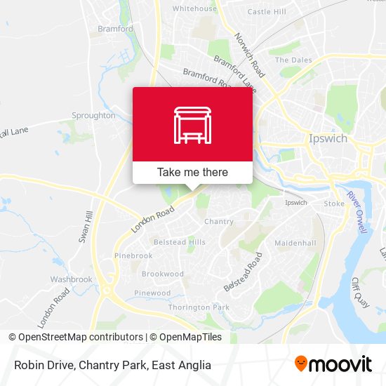 Robin Drive, Chantry Park map