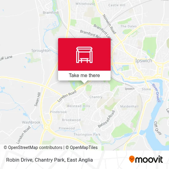 Robin Drive, Chantry Park map