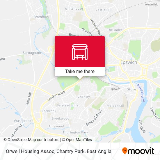 Orwell Housing Assoc, Chantry Park map