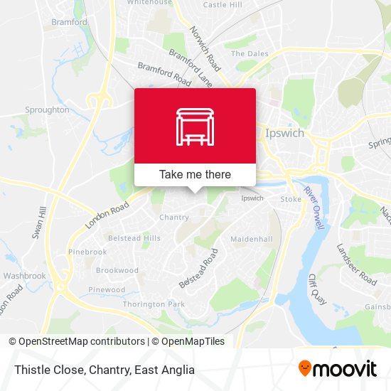 Thistle Close, Chantry map