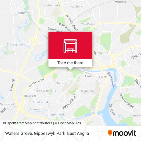 Wallers Grove, Gippeswyk Park map