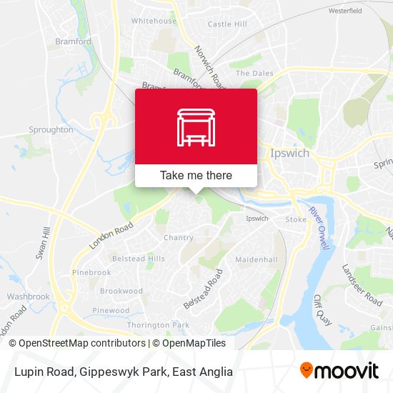 Lupin Road, Gippeswyk Park map