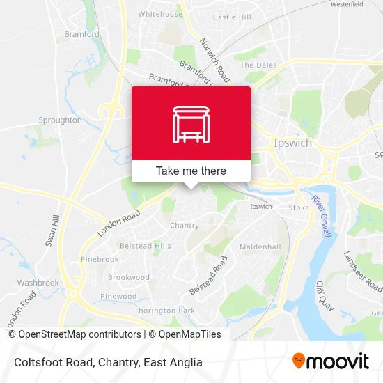 Coltsfoot Road, Chantry map