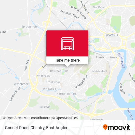 Gannet Road, Chantry map