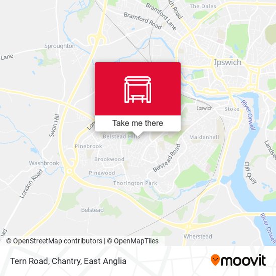 Tern Road, Chantry map
