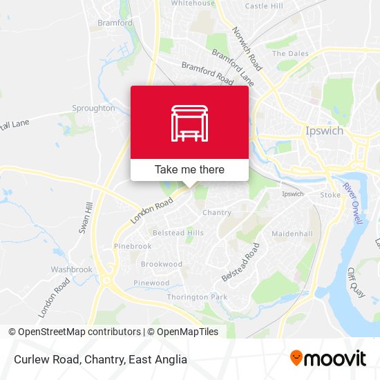 Curlew Road, Chantry map