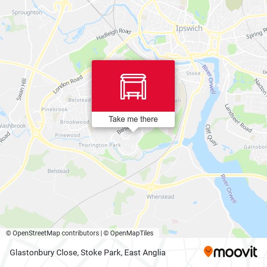 Glastonbury Close, Stoke Park map