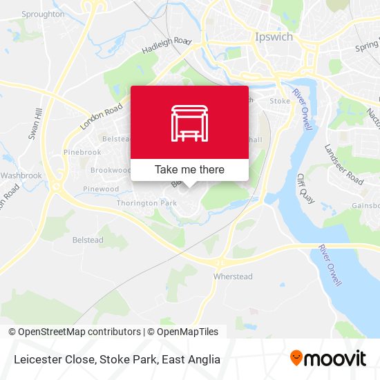 Leicester Close, Stoke Park map