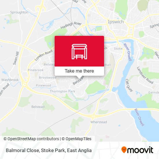 Balmoral Close, Stoke Park map