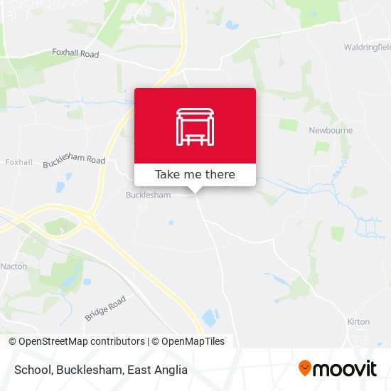 School, Bucklesham map