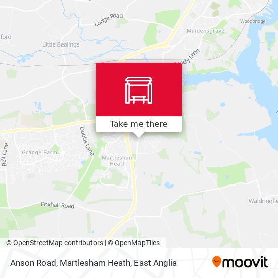 Anson Road, Martlesham Heath map