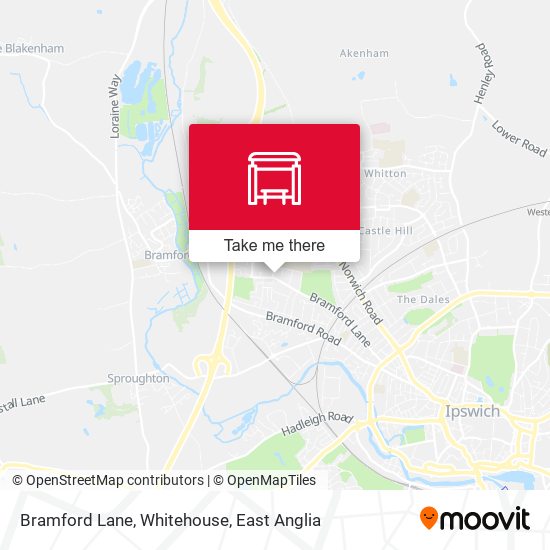 Bramford Lane, Whitehouse map