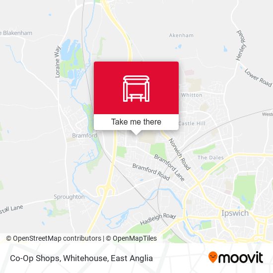 Co-Op Shops, Whitehouse map