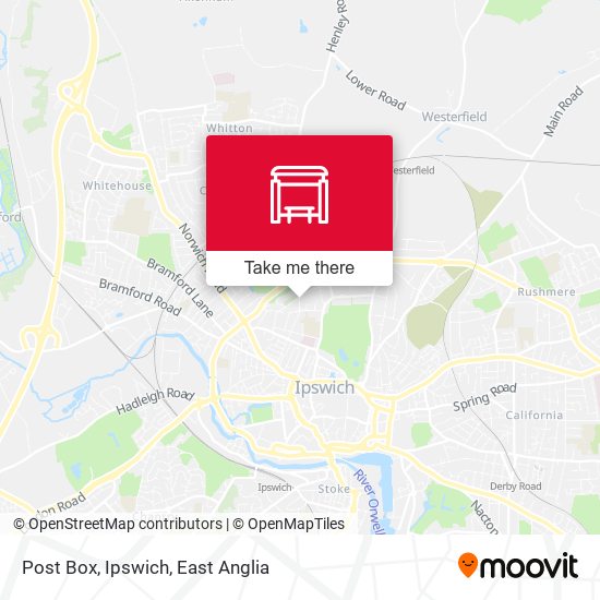 Post Box, Ipswich map