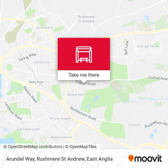 Arundel Way, Rushmere St Andrew map