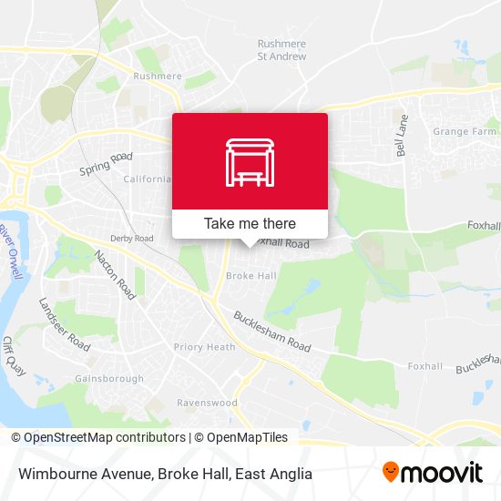 Wimbourne Avenue, Broke Hall map