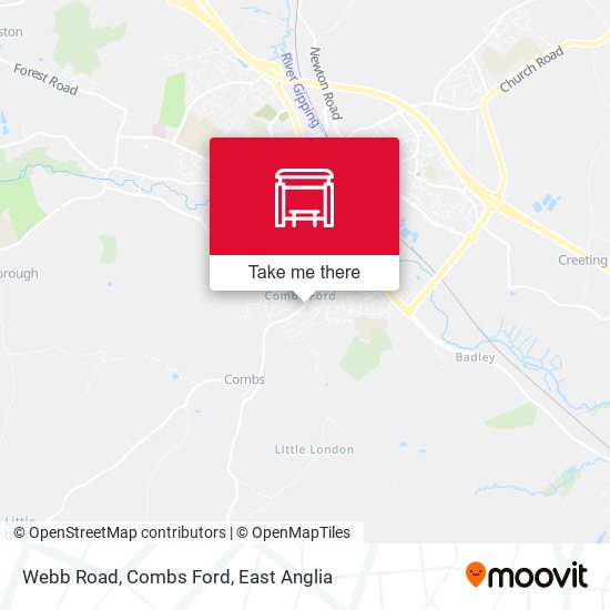 Webb Road, Combs Ford map