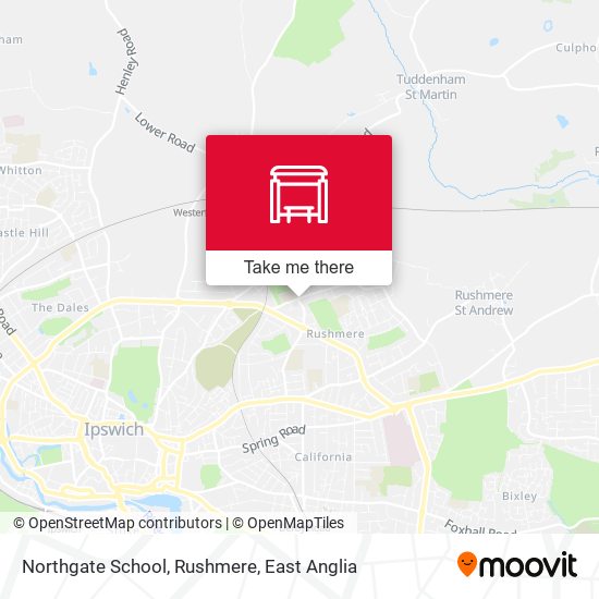 Northgate School, Rushmere map