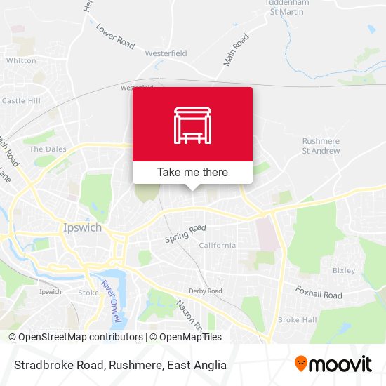 Stradbroke Road, Rushmere map