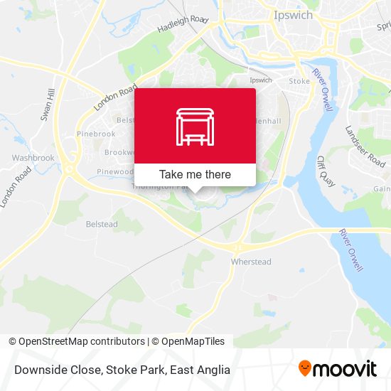 Downside Close, Stoke Park map