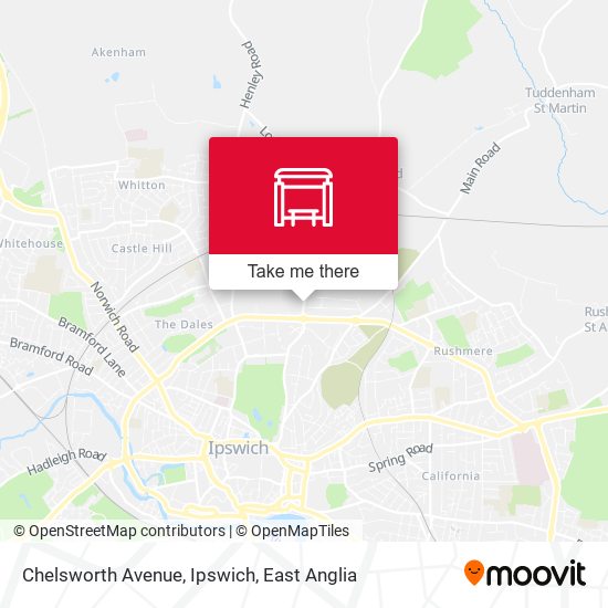 Chelsworth Avenue, Ipswich map