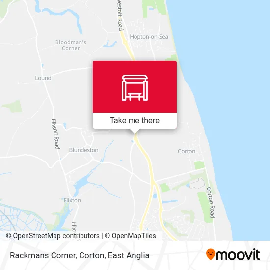Rackmans Corner, Corton map