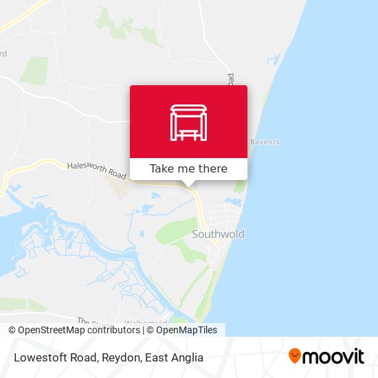 Lowestoft Road, Reydon map