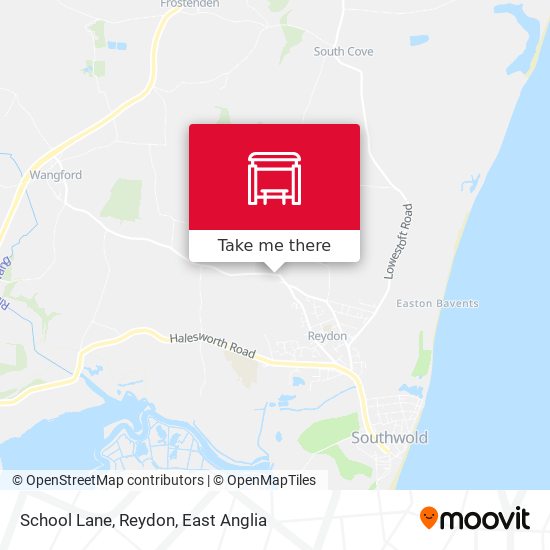 School Lane, Reydon map