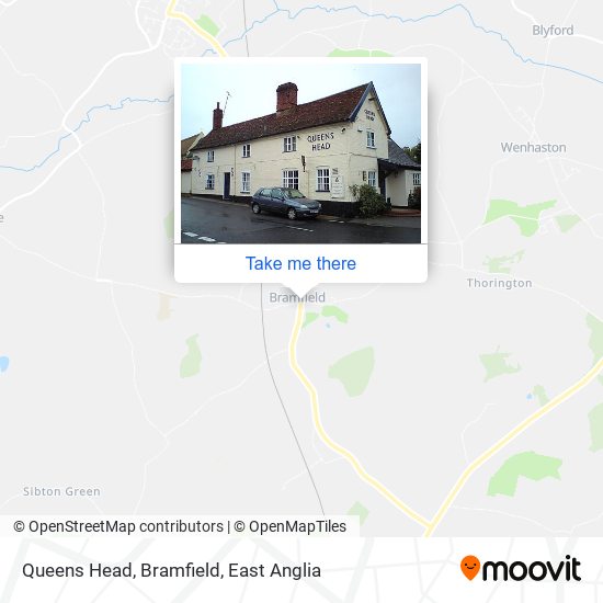 Queens Head, Bramfield map