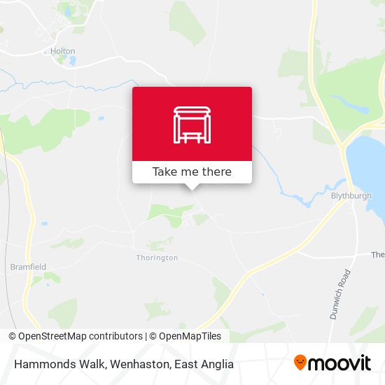 Hammonds Walk, Wenhaston map