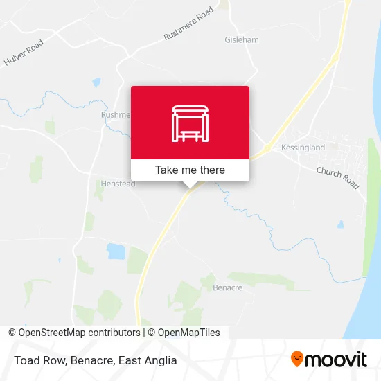 Toad Row, Benacre map