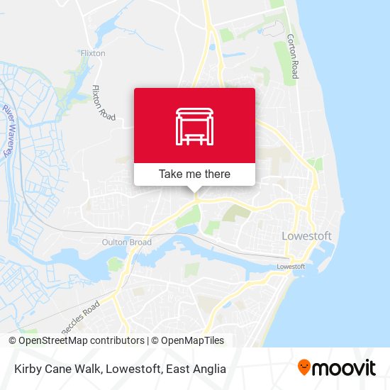 Kirby Cane Walk, Lowestoft map